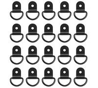 HENYGEN 20Pcs D Tie Down Small Steel Rings Lashing for Loads on for Case Truck Cargo Trailers Boats Cargo Rings Heavy Duty Tie Down Anchors Strap Hooks
