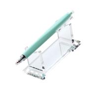 HENYGEN Clear Acrylic Pen Holder Stand Pen Display Rack Modern Crystal Look Desktop Organizers Tray for Offices and Home Decor Display Rack