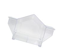 HENYGEN Clear Acrylic Window Mounted Bird Feeder with Suction Cups for Outdoor Watching and Easy Cleaning Clear Window Mounted Feeder