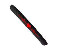 HENYGEN Creative Heartbeat Brake Light Decal with Carbon Fiber Texture High Mount Stop Lamp Sticker 1 / 2pc for Cars & Motorcycles Easy Install Car Deck