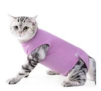 HENYGEN Highly Elastic Breathable Cats Recovery Suit Escape Proof Design for Post Surgical Comfort and Protections Stretchy Cats Garment Highly Breathable Licking Suit for Injury Lickproof Operative