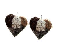 HENYGEN Iron Heart Shape Bird Nesting Refillable Garden Yard Art Decoration Cotton Nesting Fibers for Wild Birds Seasonal Wildlife Nest Iron Bird Nest for Garden