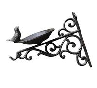 HENYGEN Nordic Styles Cast Iron Bird Feeder Wall Hanging Decors Mounted Feeding Bowl for Nature Lover and WildBird Observation Nordic Bird Feeder