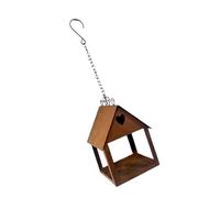 HENYGEN Rural House Designs Iron Bird Feeder Shelter Place Feeding Station for Garden Decors and Wild Birds Tool Wild Bird Station
