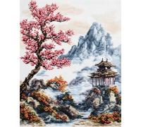 Henypt Bead Embroidery Kit Beautiful Scenery,Animal Embroidery, Easy DIY Craft Kit, Beadwork Set, Picture of Beads, Handmade Gift, 3D Embroidery