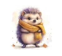 Henypt Bead Embroidery Kit Cute Hedgehog 60X80Cm DIY Embroidery Set Bead Cross Stitch Kit for Beginners Hobby Craft Kit Handmade Embroidery Gift