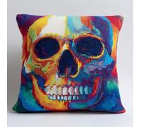 Henypt Cross Stitch Cushion Kit Colorful Skull Stitch Pillow D0Dc7C9A-41Fc-4980-90Cd-441204C5D032 副本2.Jpg 17.7X17.7In(45X45Cm) Cushion with Zipper - Stamped C