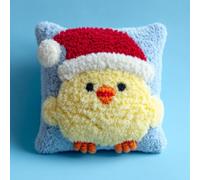 Henypt Cushion Latch Hook Kit, Animals Birds DIY Pillow Materials Hooks Knitted Embroidered Pillow Embroidery Latch Hook Carpet Kit 17x17inch