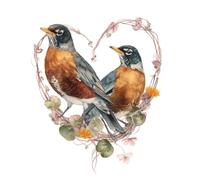 Henypt DIY Embroidery Kit with Beads Two Colorful Robins - 40X50Cm 9Ct Cross Stitch Bead Set, Pre-Printed Fabric & Needlework Kit for Adults, Beginners, Hobby Crafters & Handmade Gifts