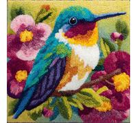 Henypt DIY Latch Hook Pillow Kits Flowers and Birds