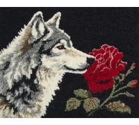 Henypt DIY Latch Hook Rug Kit The Wolf and the Rose 80x160cm