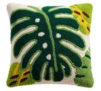 Henypt DIY Latch Hook Rug Kits, Green Leaves Latch Hook Cushion Kits,Pillowcase Arts and Crafts Crochet Needlework 43x43cm