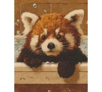 Henypt DIY Latch Hook Rug Kits The Little Panda Taking a Bath 55x75cm
