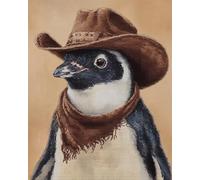 Henypt Full Bead Embroidery Kit Picture Penguin 30X40Cm Needlepoint Spring Beaded Cross Stitch Beaded Pattern 3D Embroidery Kit