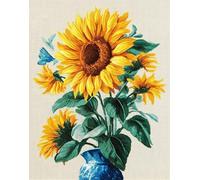Henypt Full Bead Embroidery Kit Picture Sunflower 30X40Cm Needlepoint Spring Beaded Cross Stitch Beaded Pattern 3D Embroidery Kit