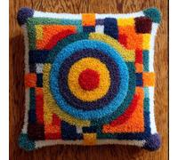 Henypt Latch Hook Cushions Kits Colorful Patterns