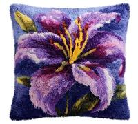 Henypt Latch Hook Kit, Lily DIY Rug Hooking Pillow Cover Craft Set