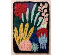 Henypt Latch Hook Rug Kit for Adults,Vintage Study Room Plant Corner Easy-to-Follow Patterns Crochet Tapestry Craft Kits for A Relaxing,Rewarding Hobby,Home Decoration Festival,Gift,52x38cm