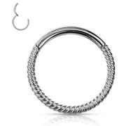 HENYQANN Daith Piercing Ring Silver Conch Piercing Septum Piercing 10mm Nose Piercing 18G 316L Surgical Steel Cartilage Earring Lip Eyebrow Belly Piercing