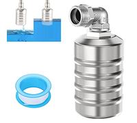 heofonm 304 Stainless Steel Fully Automatic Water Level Control Float Valve,Automatic Water Level Controller for Water Tank,Stainless Steel Mini Float Ball Valve (#D 1/2 '')