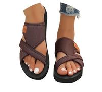 HEONSATI Arch Support Sandals for Women, Sandals Orthopedic Wide Fit with Memory Foam Shoes Walking Fish Mouth Plantar Fasciitis Slip on Leather Diabetic Slippers Open Toe Cushion Hollow Backless