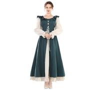HEONSATI Medieval Peasant Costume Women Renaissance Halloween Costumes Elasticated Steampunk Cocktail Medieval Elegant Outfits Long Maxi Vintage Gothic Victorian Cosplay Dresses Waist Prom Party