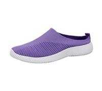 HEONSATI Orthopaedic Shoes Women Sneaker Breathable Comfortable Knit Shoes Swollen Feet Lightweight Footwear Summer Sandals Platform Slides Sports Slip-On Flat Arch Support Backless Closed Toe