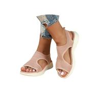 HEONSATI Sandals for Women Orthopedic Mesh Soft Walking Shoes Open Toe Ankle Strap Comfortable with Adjustable Slingback Breathable Washable Sandals Comfy Wide Fit Cushion Arch Support Slide