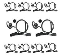 HEOPBIRD 10 Pack APX6000 Headset Earpiece with Mic Compatible with Motorola MTP850 MOTOTRBO XPR7550 XPR6550 XPR7580 APX4000 Radios G Shape Earhook