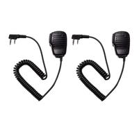 HEOPBIRD Walkie Talkie Speaker Mic Shoulder Microphone for Baofeng UV-5R BF-F8HP BF-888S Kenwood Retevis H-777 RT21 RT22 RT27 Arcshell AR-5 Two Way Radio, 2 Pack