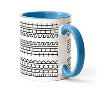 HEOSHIULY Fuck This Shit Mug - 11oz Ceramic Coffee Cup with BoldFuck This Shit Print, Large Handle for Office & Home Use, Gift for Stressed Adults and Friends, Blue