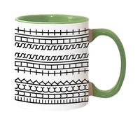 HEOSHIULY Fuck This Shit Mug - 11oz Ceramic Coffee Cup with BoldFuck This Shit Print, Large Handle for Office & Home Use, Gift for Stressed Adults and Friends, Green
