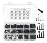 Heozhuyi 480 Piece Screws and Nuts Set - M2/M3/M4 Carbon Steel Round Head, Pan Head, Hex Bolts, Phillips Screws Combo