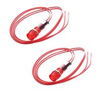 Heozlion 2X Neon Indicator Pilot Signal Lamp Red Light AC 250V W2 Wires