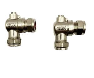 hep® 15mm Angle Isolating Valve for Tap Connector Flexi Pipes Elbow Ball o Fix Isolation Valves for Toilet, Basin Pack of 2