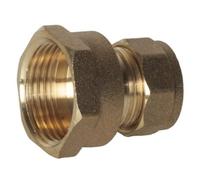 hep® 15mm Compression by 3/4" BSP Brass Female Iron Coupler Straight Adaptors 15mm x 3/4" BSP Female (Pack of 1)