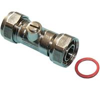 hep® 15mm Service Valve Straight 1/2" Inc. Washer Chrome Isolation Valve