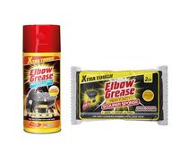 hep® Elbow Grease BBQ and Grill Heavy Duty Cleaner 400ml Powerful Formula Removes Burnt On Fat Oils and Food with Heavy duty Scourer Sponges