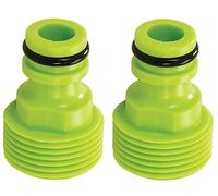 hep® Garden Hose Pipe Connector Screw Type Adaptor Hose Pipe Adaptor 3/4" BSP Male Screw Type Accessory Connector Pack of 2