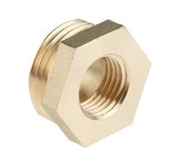 hep Online 1 X 1/2 Inch Brass Hexagon Reducing Bush Male To Female Pipe Fittings Threaded Reducer Adaptor