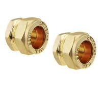 hep Online 15mm Brass Compression End Cap Stop End Wras Approved (Pack Of 2)