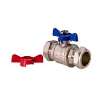 hep Online 15mm Compression Butterfly Handle Ball Valve For Water - Wras Approved