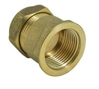 hep Online 15mm Compression By 3/4" Bsp Brass Female Iron Coupler Straight Adaptors 15mm X 3/4" Bsp Female (Pack Of 1)