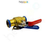 hep Online 15mm Pressfit Lever Valve Full Bore Action Ball Valve With Red & Blue Handle Wras Approved