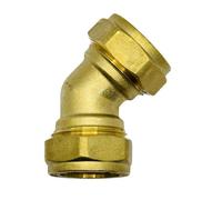 hep Online 22mm Brass Compression 45 Deg. Right Angle Bend