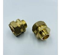 hep Online 22mm Compression By 1/2" Bsp Brass Male Iron Coupler Straight Adaptors 22mm X 1/2" Male (Pack Of 2)