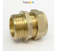 hep Online 28mm Compression By 1" Bsp Brass Male Iron Coupler Straight Adaptors 28mm X 1" Male (Pack Of 1)