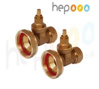 hep Online 28mm X 1.1/2" Central Heating Pump Valves - Gate Type Inc. Washer (Pair) Wras Approved