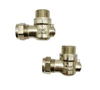 hep Online Hep 15mm X 1/2" Male Threaded Flat Faced Isolation Ball O Fix Service Valve Angle Valve, Pack Of 2
