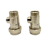 hep Online Hep 15mm X 3/8" Male Threaded Flat Faced Isolation Ball O Fix Straight Service Valves, Pack Of 2